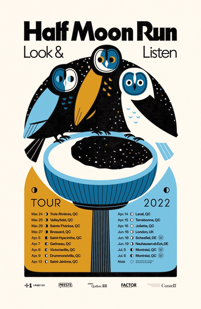 Half Moon Run – Look &amp; Listen tour poster 1