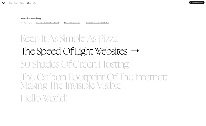 Hey Low portfolio website 5