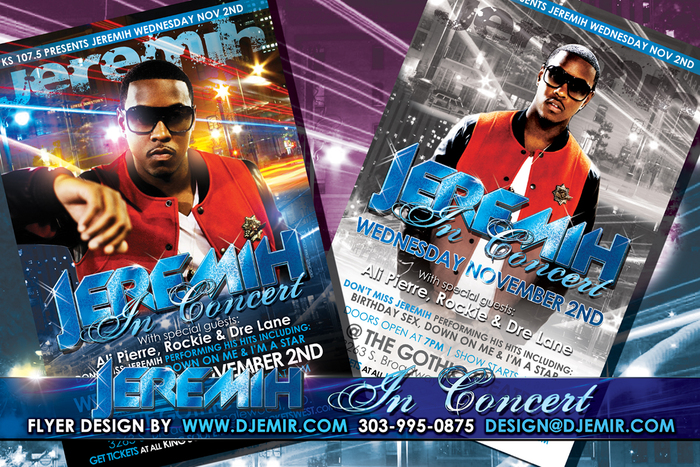 Jeremih at The Gothic Theatre concert flyers 1