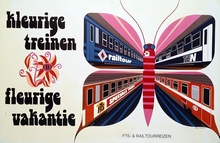 NMBS “kleurige treinen, fleurige vakantie” advertisement