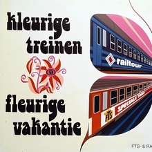 NMBS “kleurige treinen, fleurige vakantie” advertisement