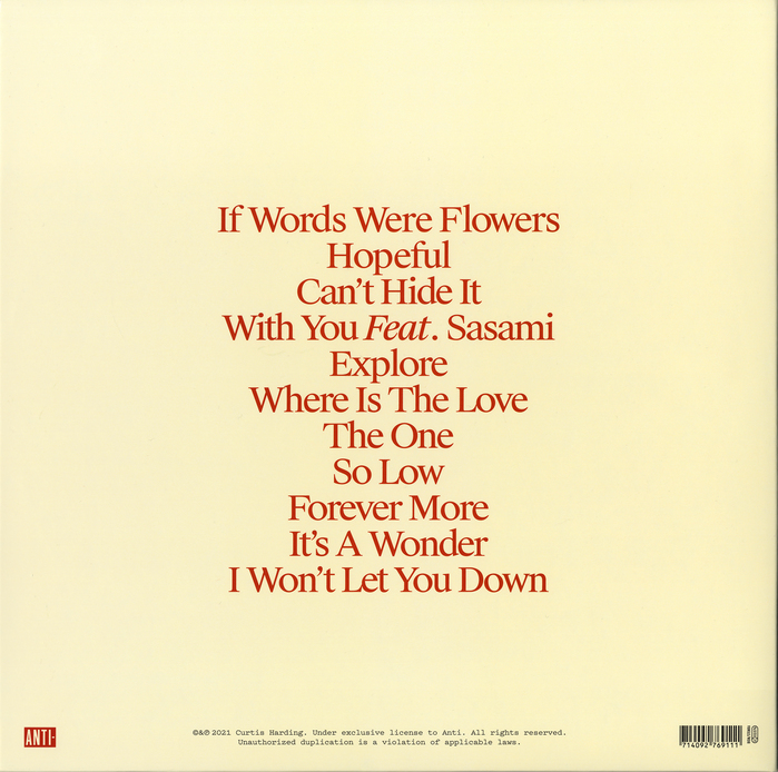 Curtis Harding – If Words Were Flowers album art 2