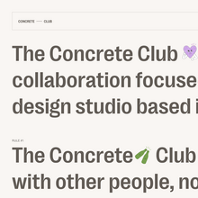 Concrete Club website
