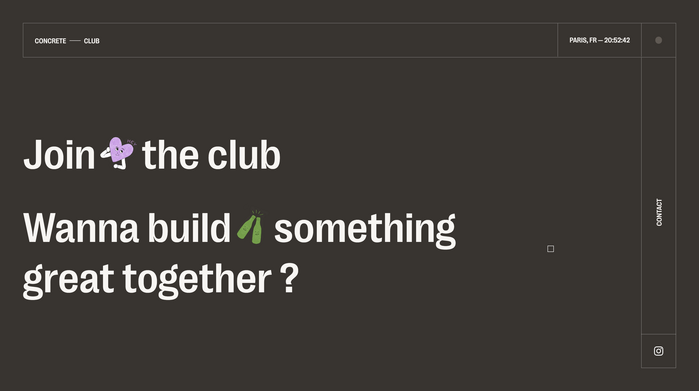 Concrete Club website 5