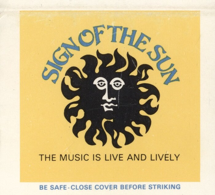 Sign of the Sun matchbook cover