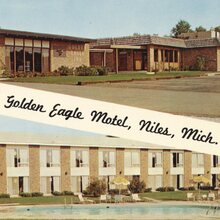 Golden Eagle Motel, Niles, Michigan postcard