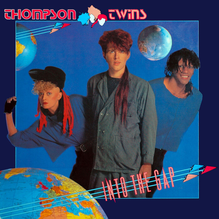Into the Gap LP (1984). Art Direction: Alannah Currie, Nick Marchant. Design: Satori.