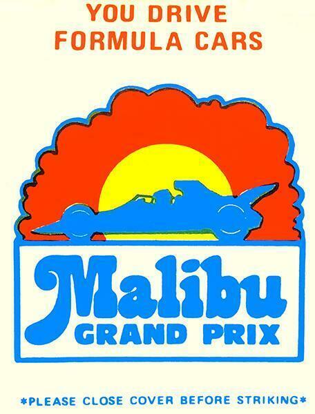 Malibu Grand Prix matchbook cover. Secondary type is .