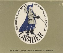 Cavalier Hotel matchbook cover