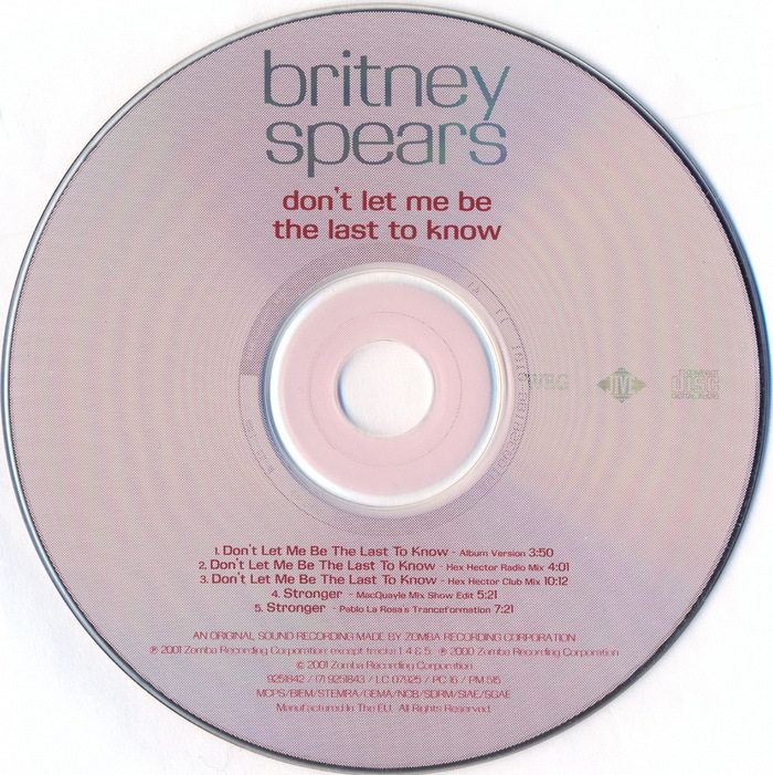 Britney Spears – “Don’t Let Me Be the Last To Know” single 2