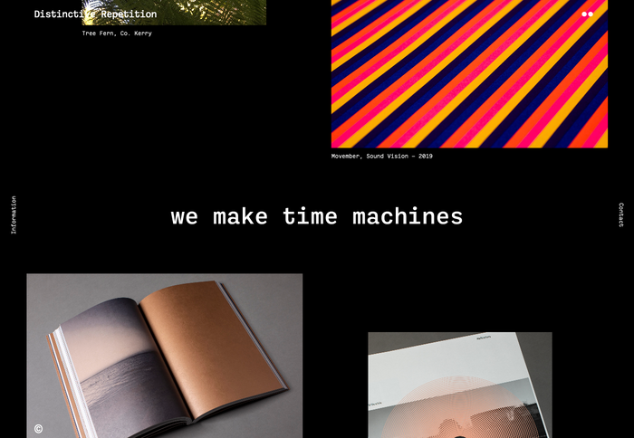 Distinctive Repetition portfolio website 1