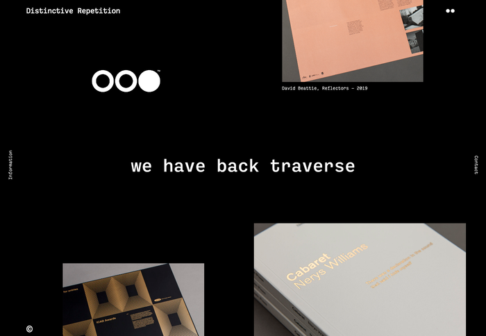 Distinctive Repetition portfolio website 2