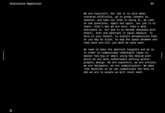 Distinctive Repetition portfolio website 4