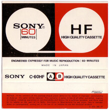 Sony C-60HF cassette insert