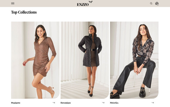 Enzzo Fashion website 3