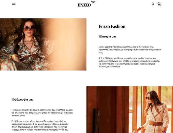 Enzzo Fashion website 4