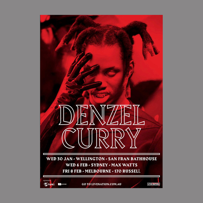 Denzel Curry – Ta13oo album art and tour posters 2