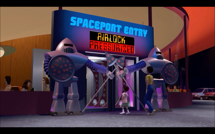 Pizza Planet Spaceport Entry in Toy Story (1995) 2