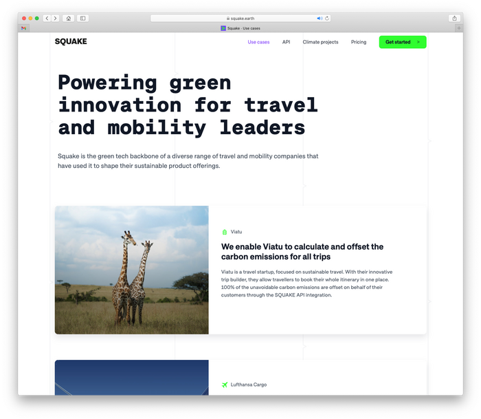 Squake website 2