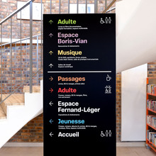 Bibliothèque Robert Desnos Montreuil sign system
