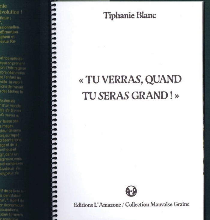 «Tu verras, quand tu seras grand!» by Tiphanie Blanc 1