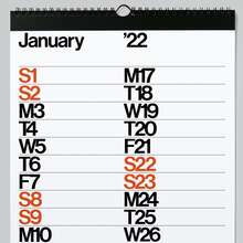 Sans wall calendar 2022 by Rationale