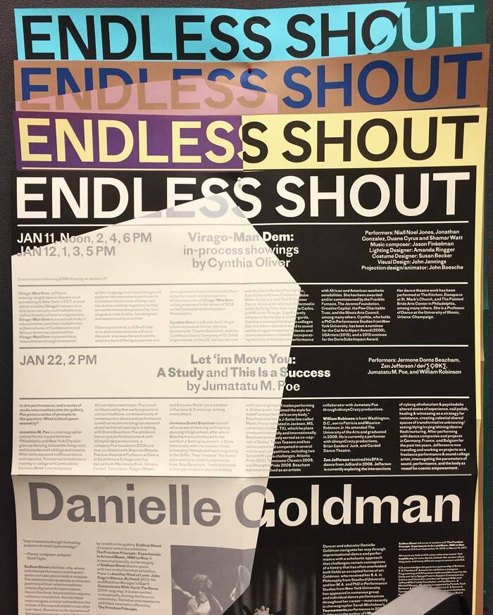 Endless Shout monthly posters