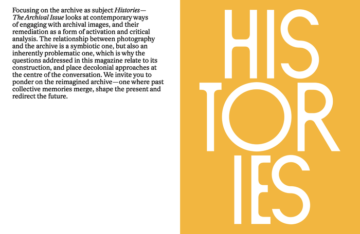 Foam magazine #59, “Histories – The Archival Issue” 3