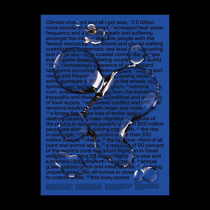 “Climate changed and all I got was” poster for Mate Act Now 1