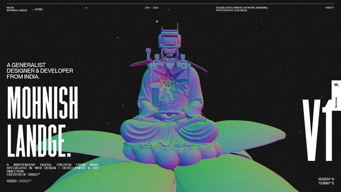 ML©21 Mohnish Landge portfolio website 1