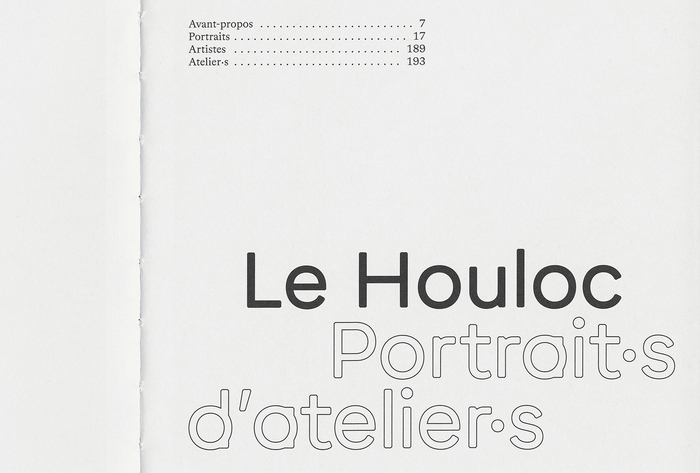 Le Houloc. Portrait·s d’atelier·s 3
