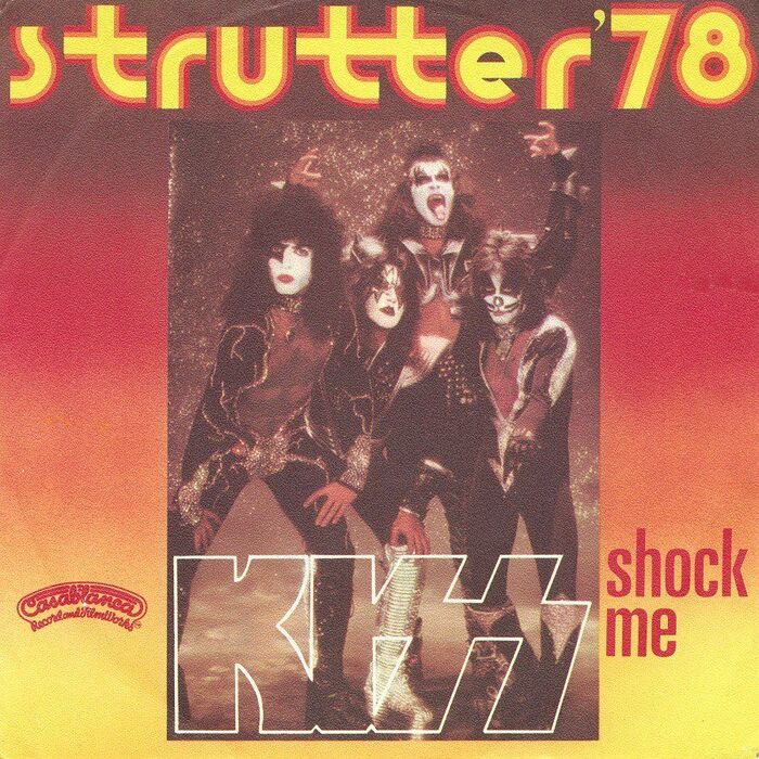 Kiss – “Strutter ’78” / “Shock Me” French single cover 2