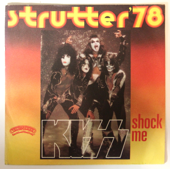 Kiss – “Strutter ’78” / “Shock Me” French single cover 1