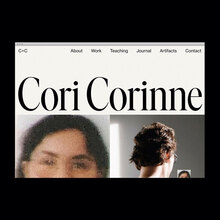 Cori Corinne portfolio website