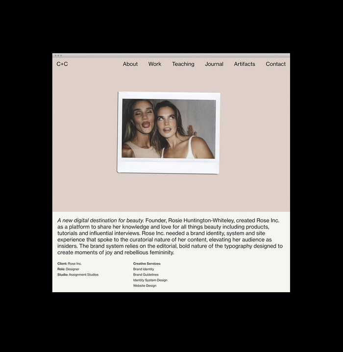 Cori Corinne portfolio website 4