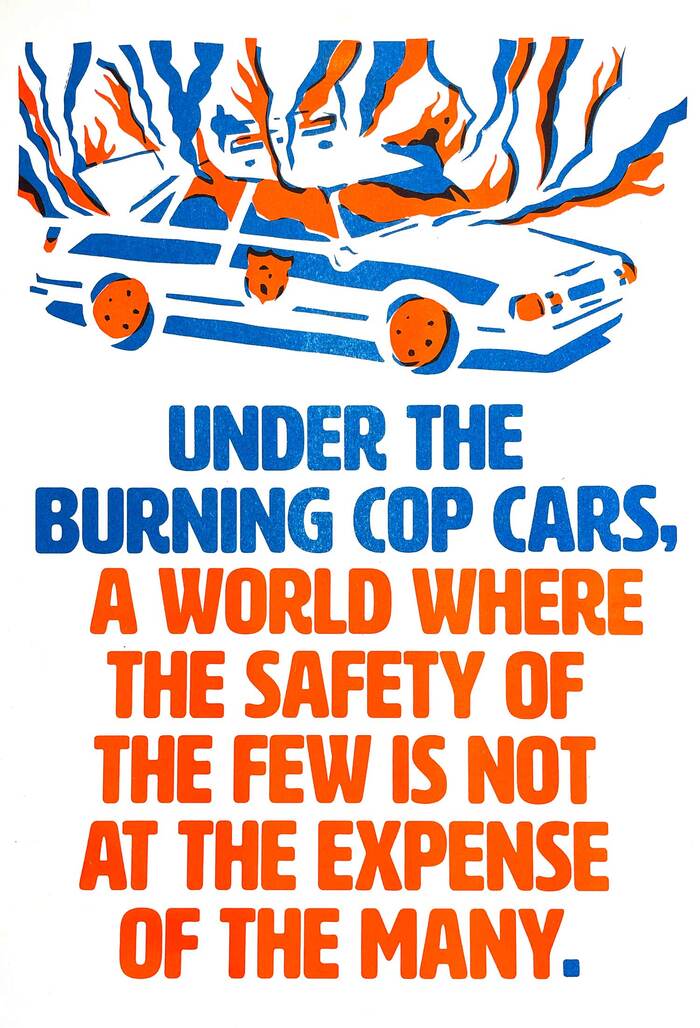 Under The Burning Cop Cars&nbsp;… / …&nbsp;the Beach prints 1