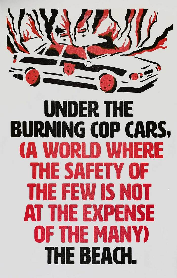 Under The Burning Cop Cars&nbsp;… / …&nbsp;the Beach prints 2