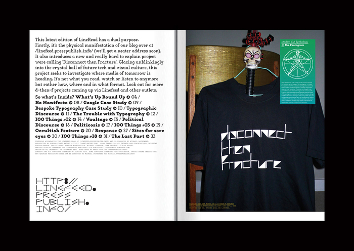 LineRead magazine, no. 2, “The Disconnect then Fracture Issue” 2