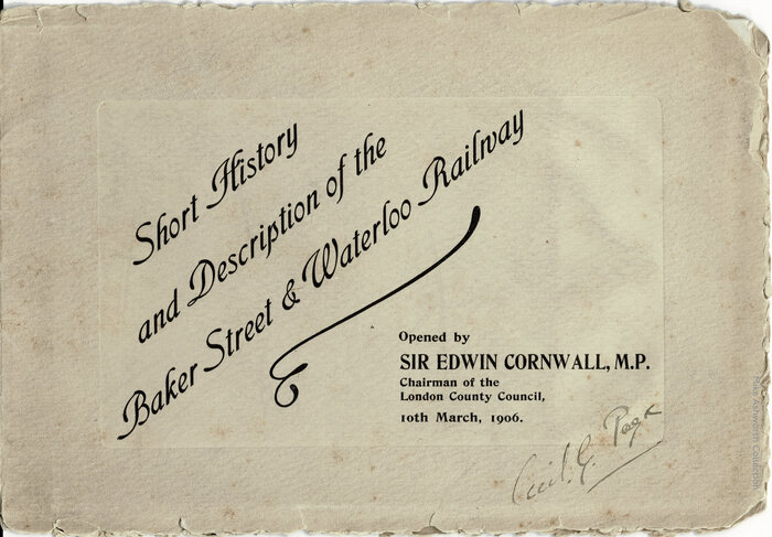Short History &amp; Description of the Baker Street &amp; Waterloo Railway