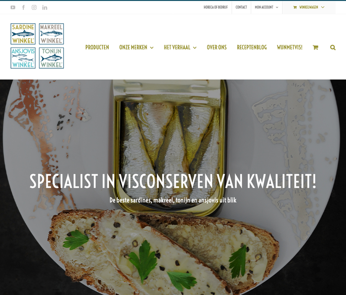 Sardinewinkel.nl identity and website 2