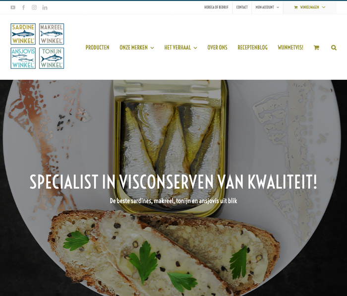 Sardinewinkel.nl identity and website 2