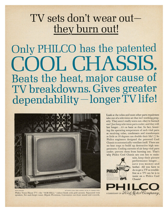 Philco Cool Chassis magazine ad