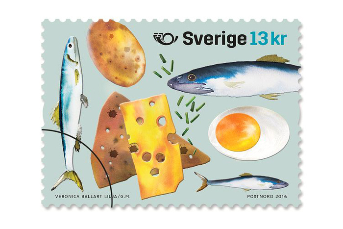Mat i Sverige stamps series 2
