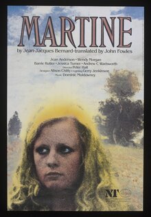 <cite>Martine</cite> at the Lyttelton Theatre poster