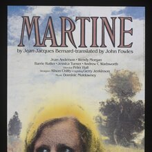 <cite>Martine</cite> at the Lyttelton Theatre poster