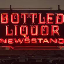 “Bottled Liquor / Newsstand” neon sign, Las Vegas “Bottled Liquor / Newsstand” neon sign, Las Vegas