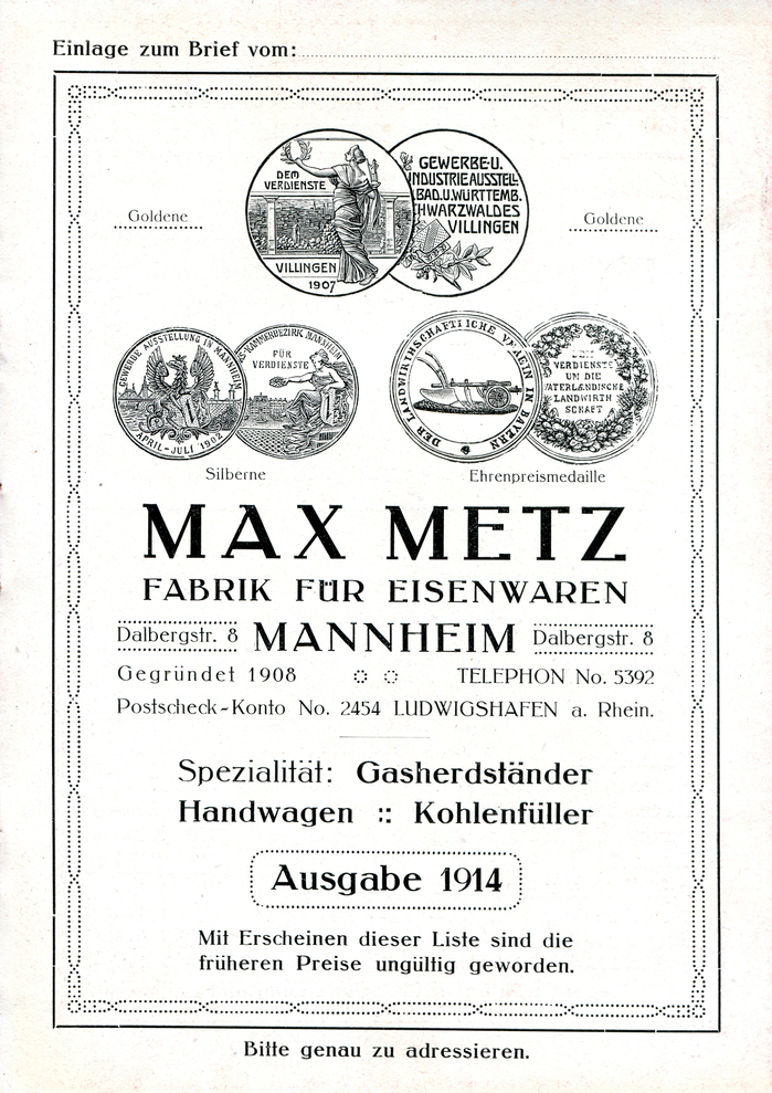 Max Metz product catalog 1