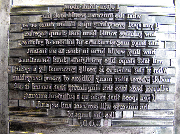 The complete poem in metal.
