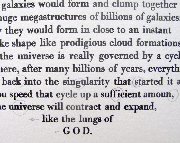 Some errors discovered after making the first prints: a Times New Roman g, an upside-down s, a missing t, a need for an ffi ligature, some spacing issues, and some letters that were too worn down for sharp printing.