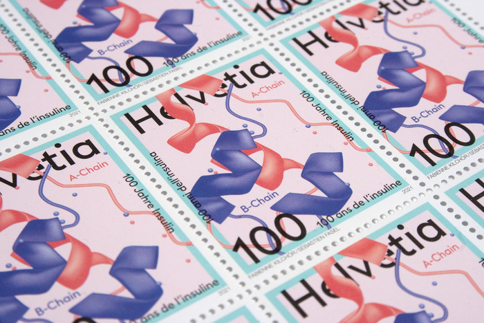 100 years insulin Swiss stamp 3